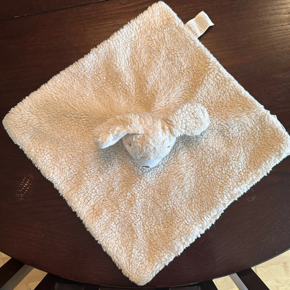 Cream Plush Bunny Security Blanket